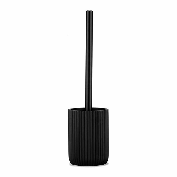 Brosse de salle de wc Andrea House Mat Noir Résine (Ø 9,5 x 36 cm)