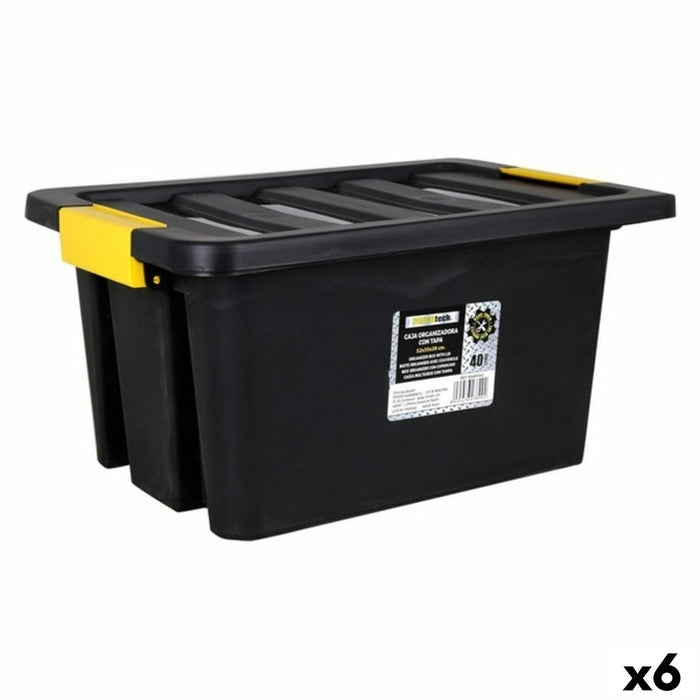 Caja Organizadora Apilable Dem Brico 40 L 52 x 35 x 26 cm Con Tapa (6 Unidades)