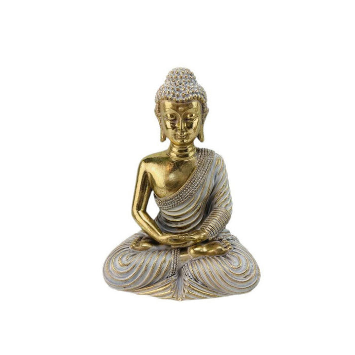 Decorative Figure Romimex Golden Buddha 13 x 18 x 9 cm