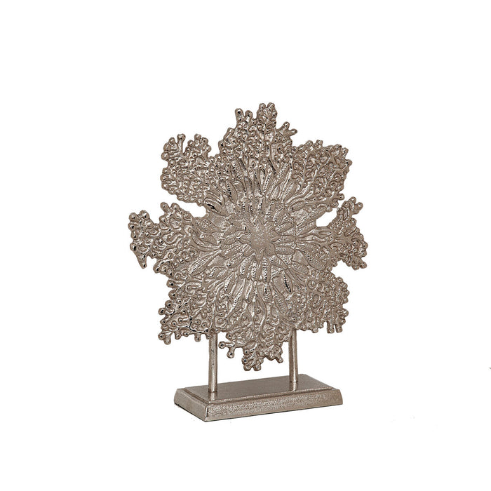 Decorative Figure Romimex Silver Aluminium 42 x 49 x 13 cm