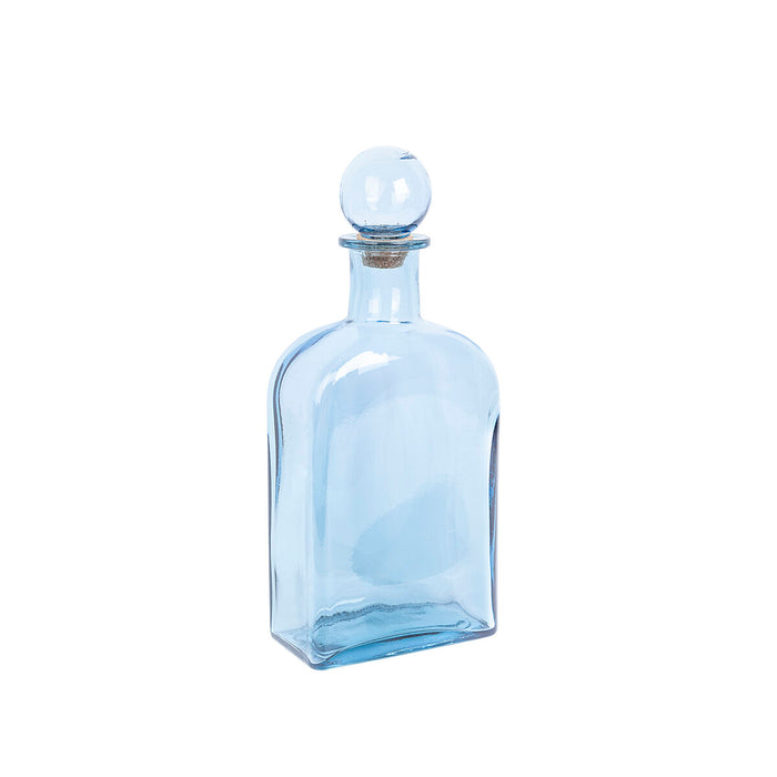 Bottle Romimex Blue recycled glass 21 x 45 x 21 cm