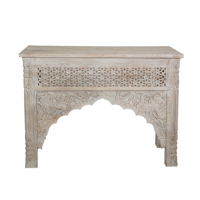 Console Romimex White Mango wood 125 x 90 x 40 cm