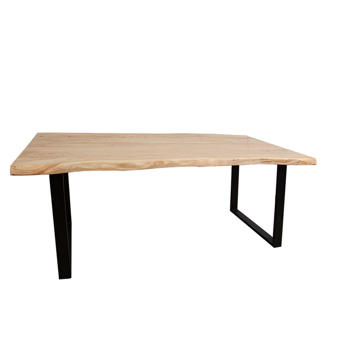 Table d'appoint Romimex Marron Noir 90 x 77 x 200 cm