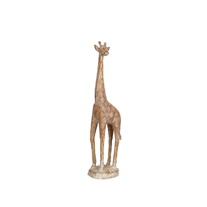 Figura Decorativa Romimex Beige Poliresina Jirafa 16 x 60 x 12 cm