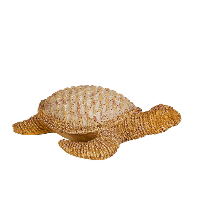 Figura Decorativa Romimex Beige Natural Poliresina Tortuga