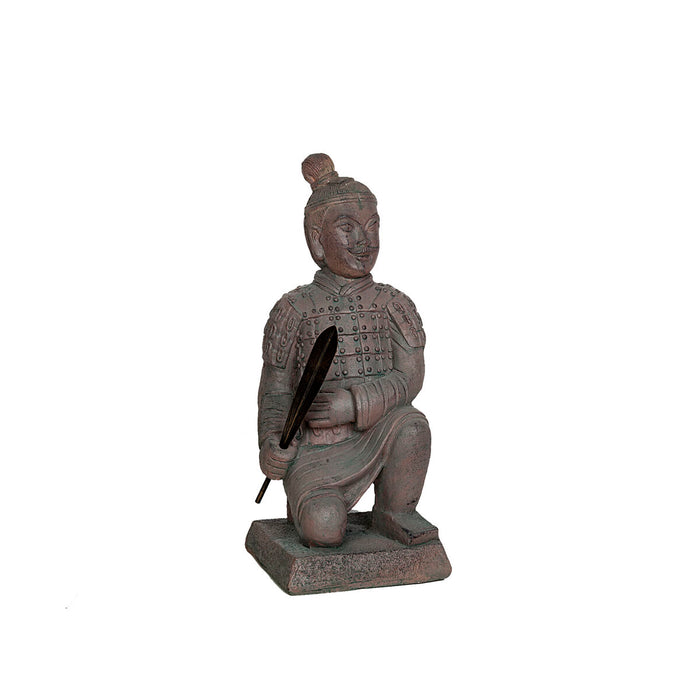 Decorative Figure Romimex Brown Resin Warrior 25 x 56 x 23 cm