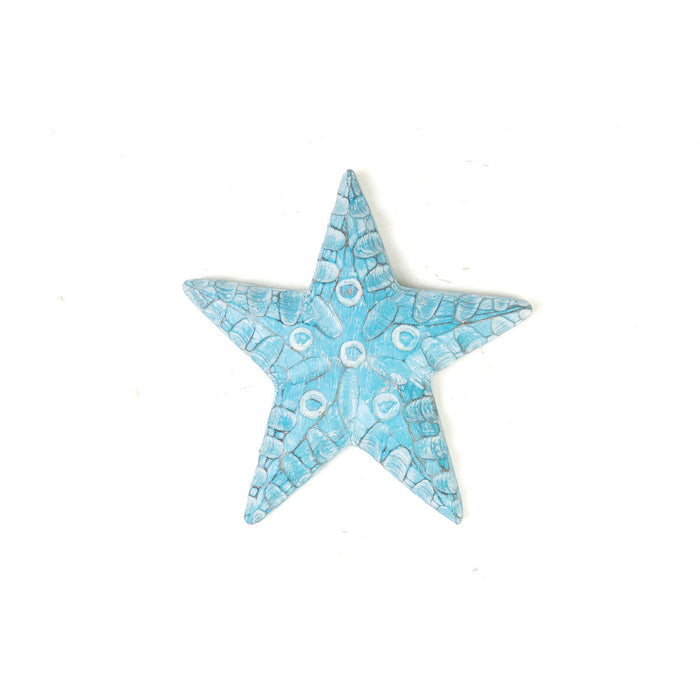 Wall Decoration Romimex Turquoise Star 24 x 4 x 24 cm