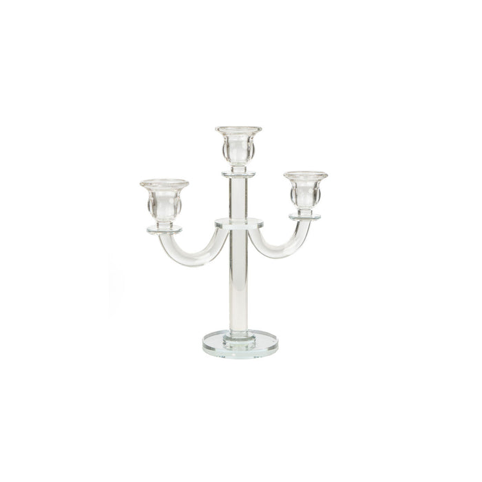 Candle Holder Romimex Transparent Glass 21 x 26 x 9 cm