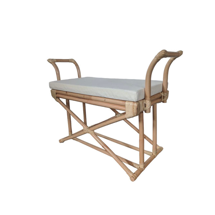 Banc Romimex Naturel Rotin 75 x 66 x 40 cm