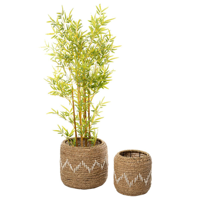 Planter Romimex Natural Fibre Natural Fibre 42 x 37 x 42 cm 2 Pieces