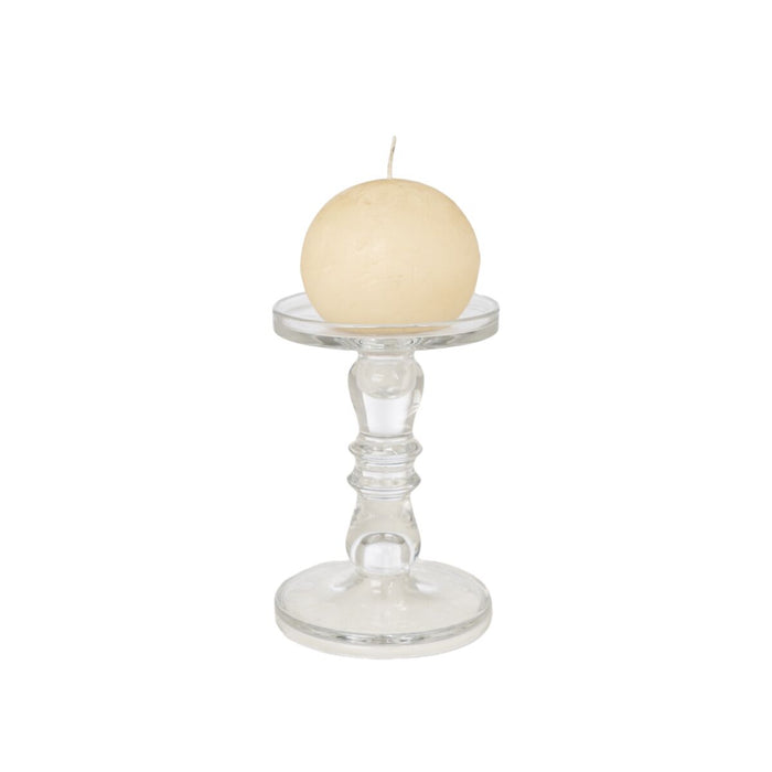 Candleholder Romimex Transparent Glass 13 x 19 x 13 cm