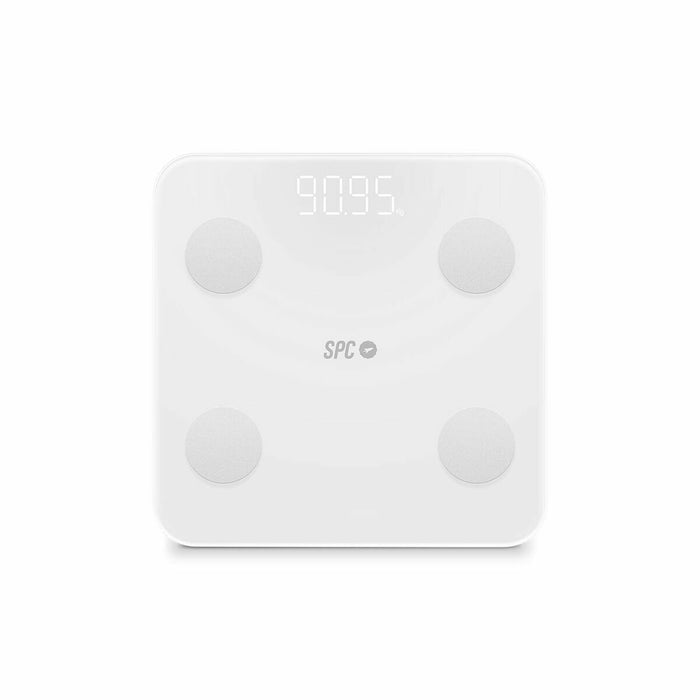 Báscula Digital de Baño SPC ATENEA FIT 3 Blanco Cristal Templado 180 kg 50 x 50 x 28 cm