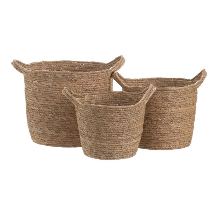 Lot de paniers Naturel Joncs 33 x 33 x 26 cm (3 Pièces)