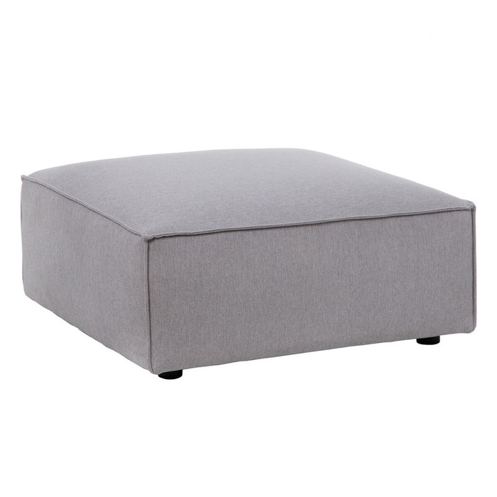 Pouf Gris clair Bois Plume Foam 94 x 94 x 44 cm Moderne Modulaire