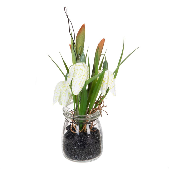 Decorative Plant Polyester Polyethylene Iron 7 x 7 x 20 cm