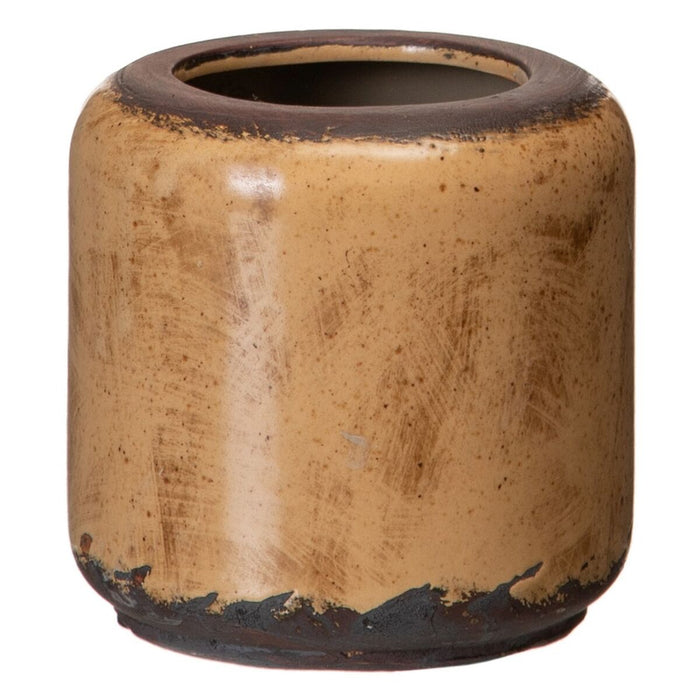 Planter Brown Ceramic 11,5 x 11,5 x 11,5 cm