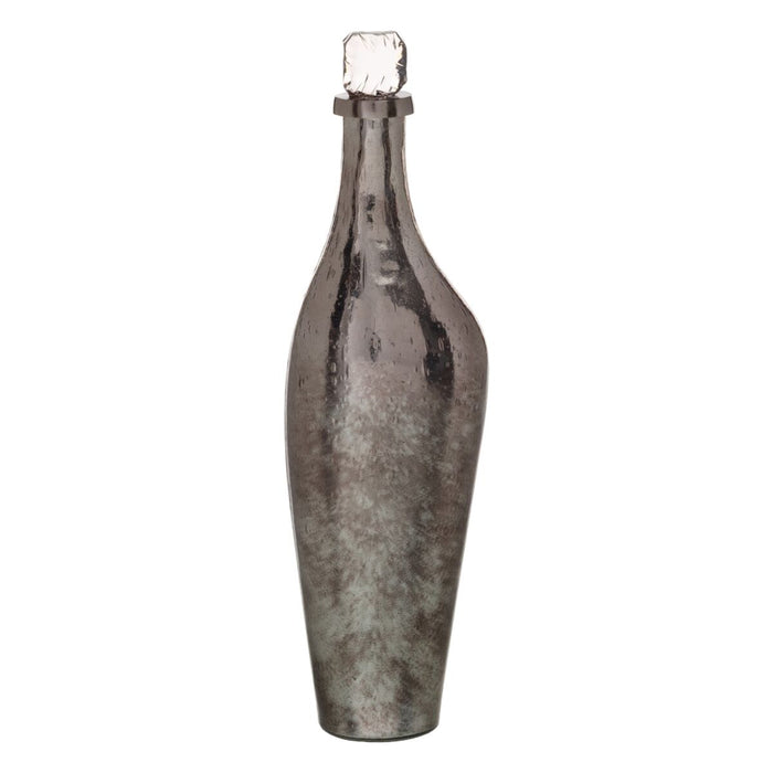 Botella Plateado Aluminio Cristal 15 x 13 x 54 cm Decorativa