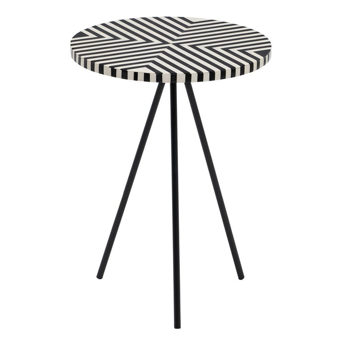 Table d'appoint Blanc Noir 38 x 38 x 50 cm