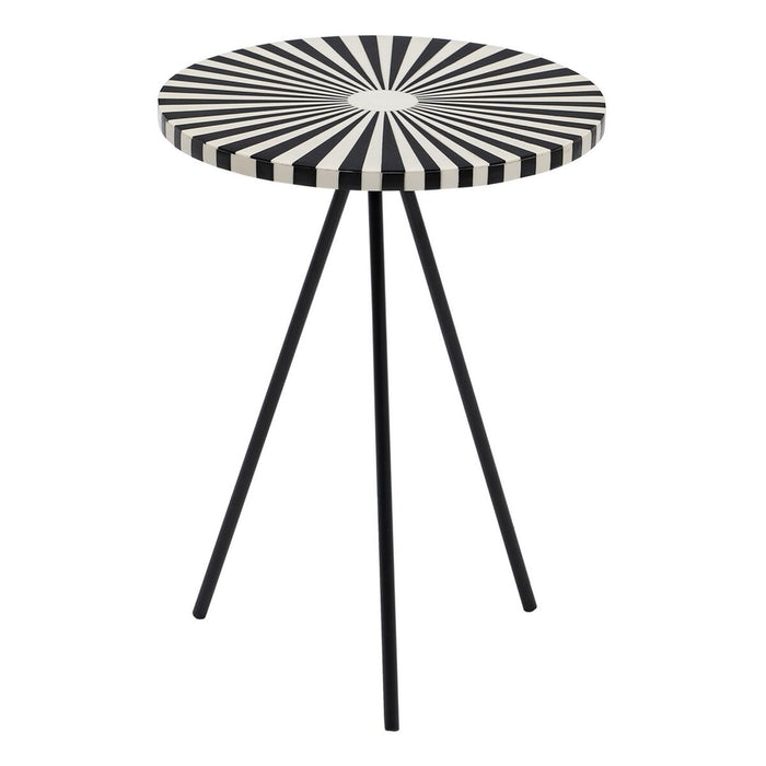 Side table White Black 38 x 38 x 50 cm