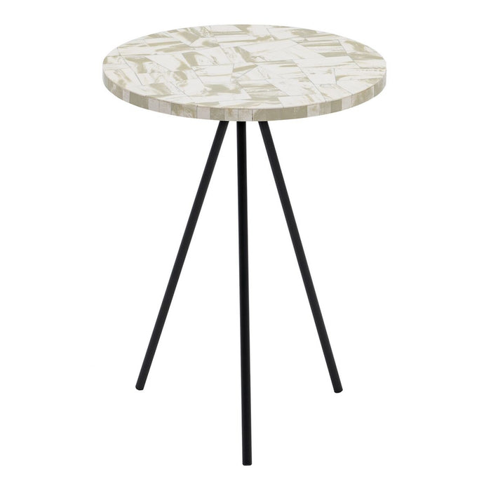 Side table Black Beige 38 x 38 x 50 cm