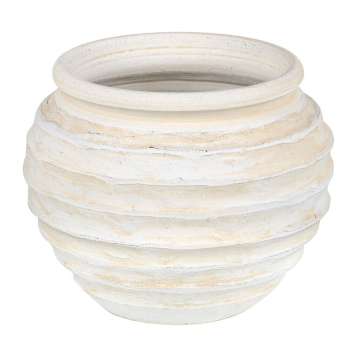 Planter Cream Ceramic Circular 30 x 30 x 27 cm