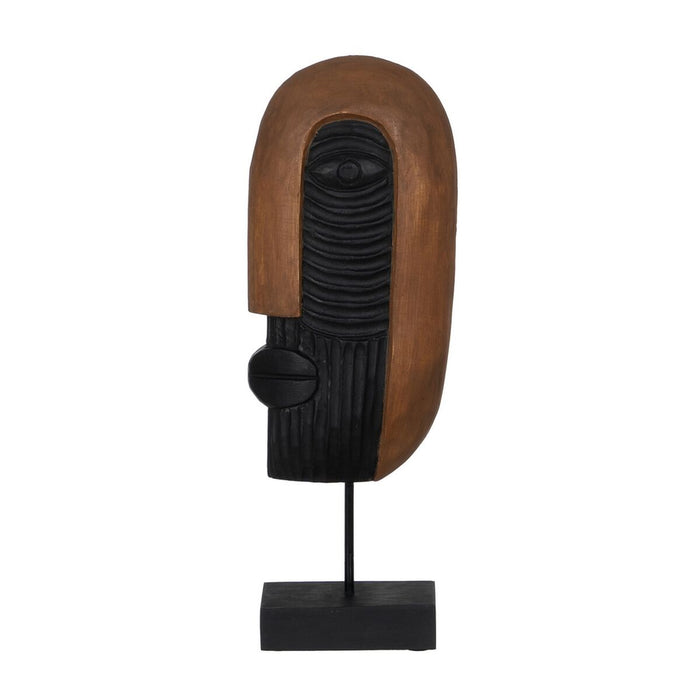 Decorative Figure Brown Mask 17,5 x 10 x 50 cm