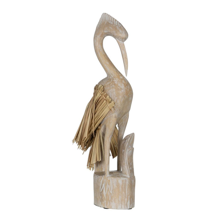 Figurine Décorative Blanc Naturel Héron 20 x 10 x 62 cm