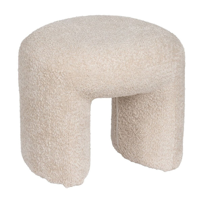 Pouffe Beige Polyester 46 X 44 X 41 CM