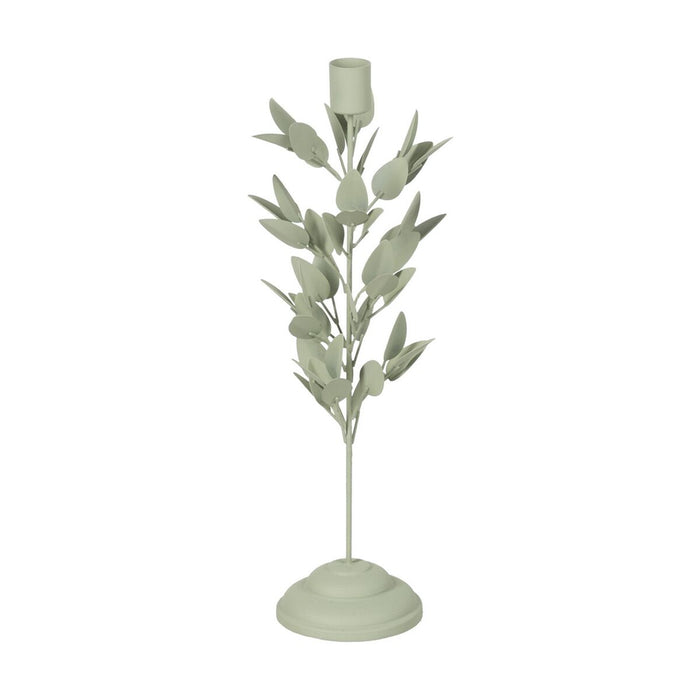 Candleholder Light Green Iron 8 x 8 x 33 cm