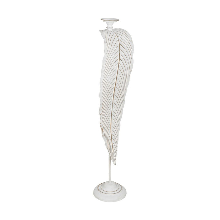 Candleholder White Iron 23,5 x 22,5 x 118 cm