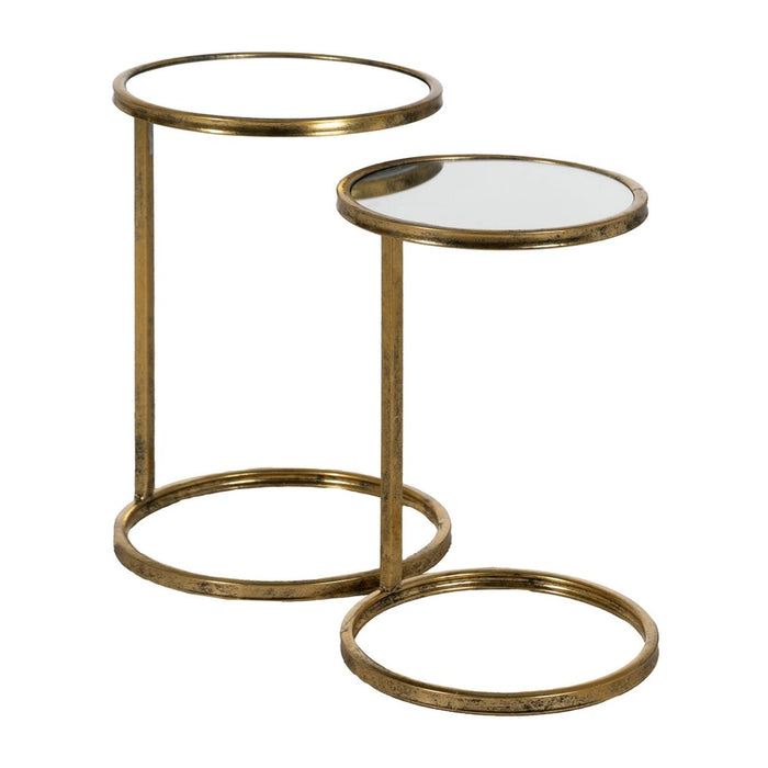 Set of 2 tables Golden 38 x 38 x 55,5 cm