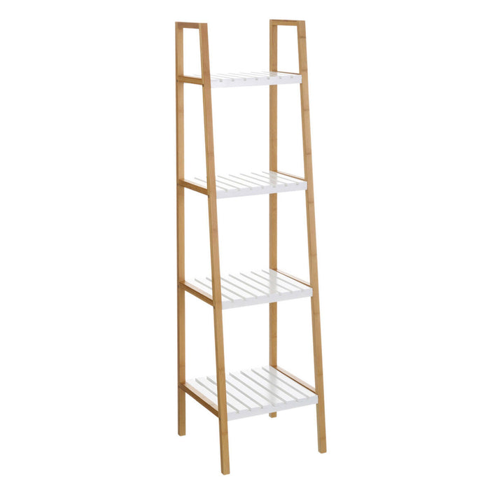 Bathroom Shelves White Natural 35 x 35 x 138 cm