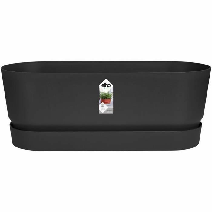 Planter Elho   Black 50 cm Plastic Oval