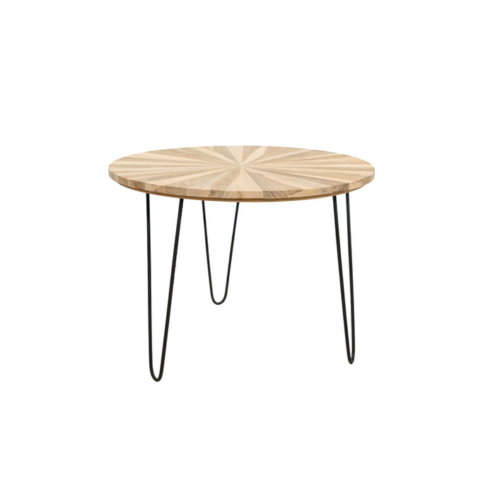 Table d'appoint Romimex Naturel bois de teck 60 x 45 x 60 cm