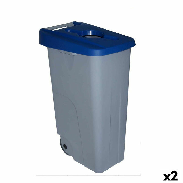 Cubo de Basura con Ruedas Denox 110 L Azul 58 x 41 x 89 cm