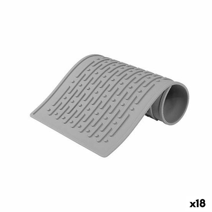 Égouttoir en Silicone Quttin Gris 40,5 x 14,5 cm (18 Unités)