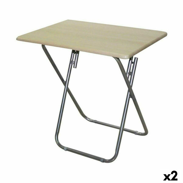 Table d'Appoint Pliable Confortime Bois 75 x 52 x 73 cm (2 Unités)