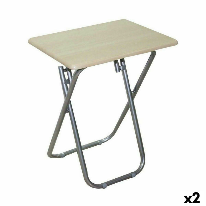 Table d'Appoint Pliable Confortime Bois 66 x 38 x 48 cm (2 Unités)