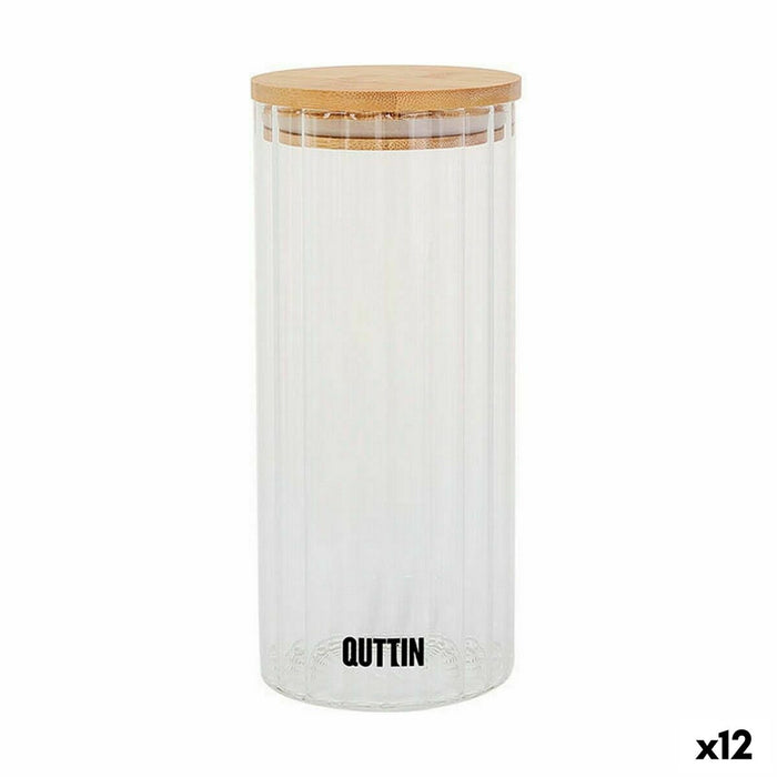 Tarro Quttin Vidrio de Borosilicato 1,05 L (12 Unidades)