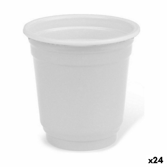 Set of Shot Glasses Algon Reusable White Plastic 36 Pieces 50 ml (24 Units)