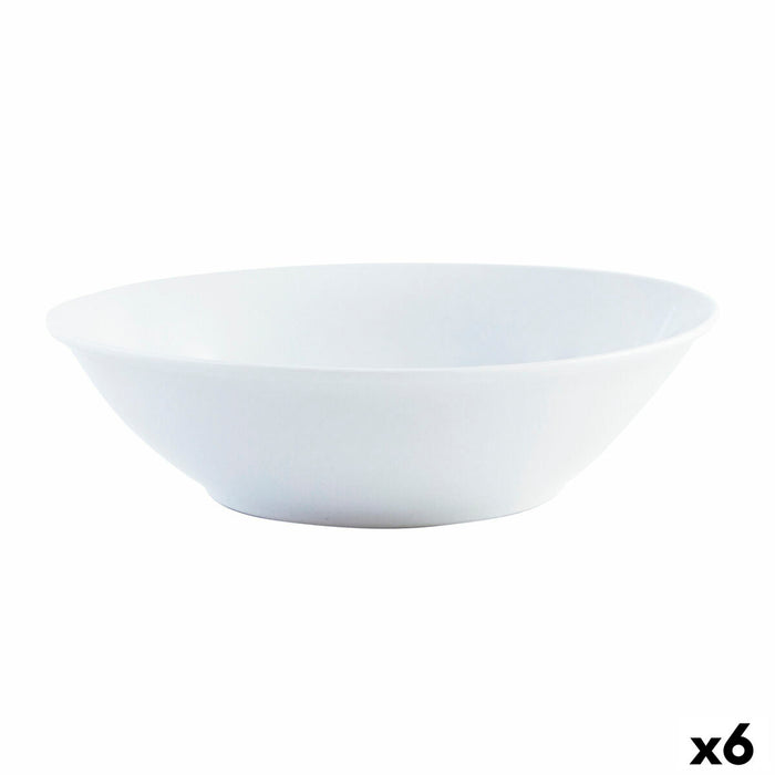 Ensaladera Quid Basic Cerámica Blanco (23 cm) (6 Unidades)