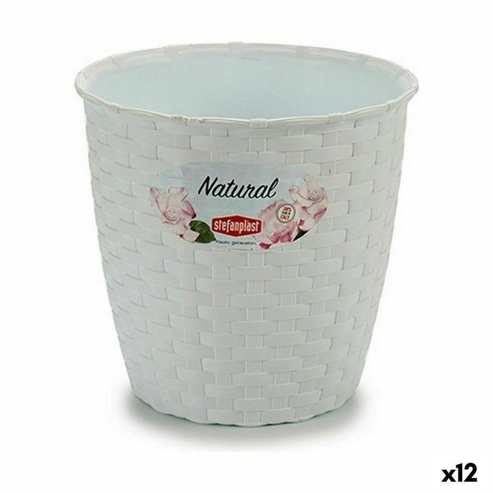 Macetero Stefanplast Blanco Plástico 14 x 13 x 14 cm (12 Unidades)