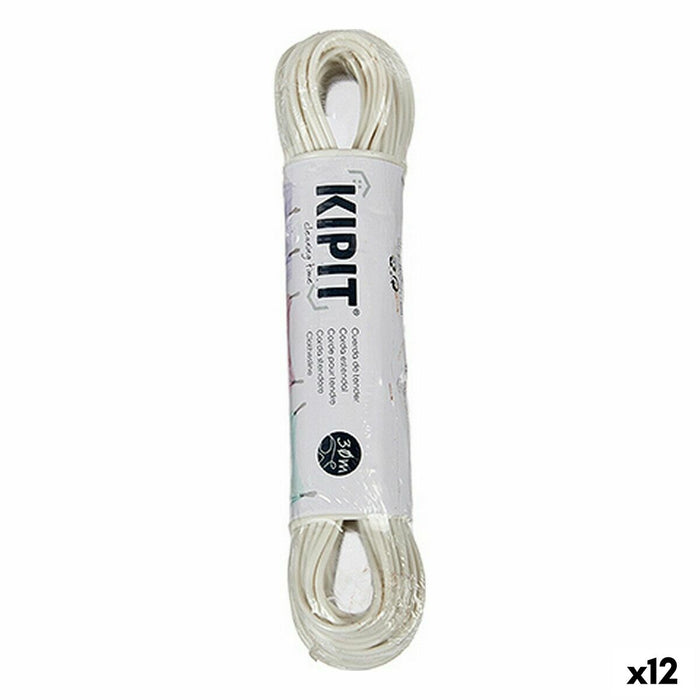 Cuerda para Tender 30 m Blanco PVC (12 Unidades)