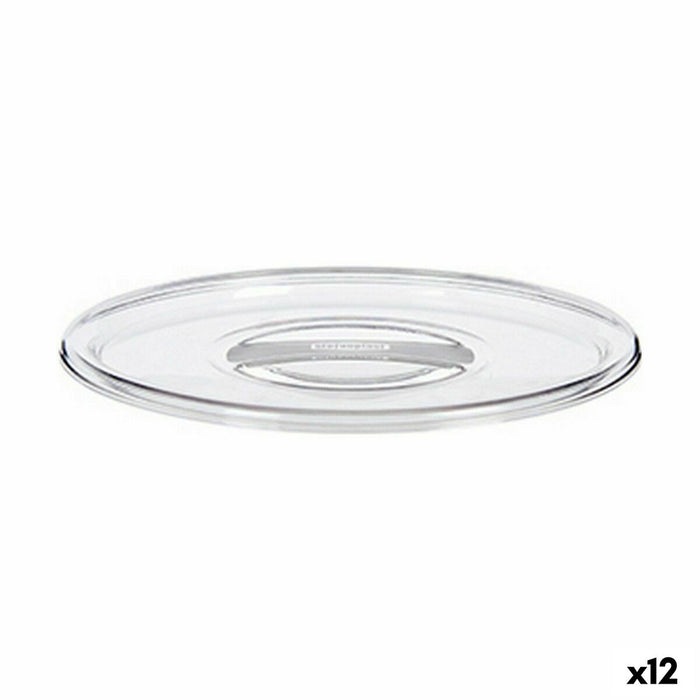 Tapa Stefanplast Tosca Transparente Plástico 19,5 x 2 x 19,5 cm (12 Unidades)