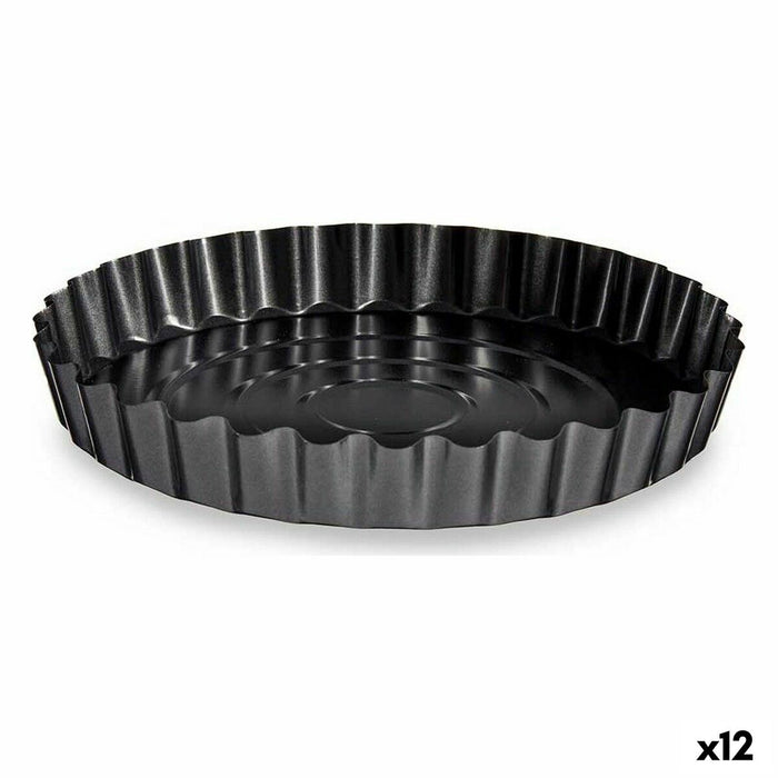 Molde para Horno Ø 28 cm Metal Gris oscuro Acero al carbono (12 Unidades)