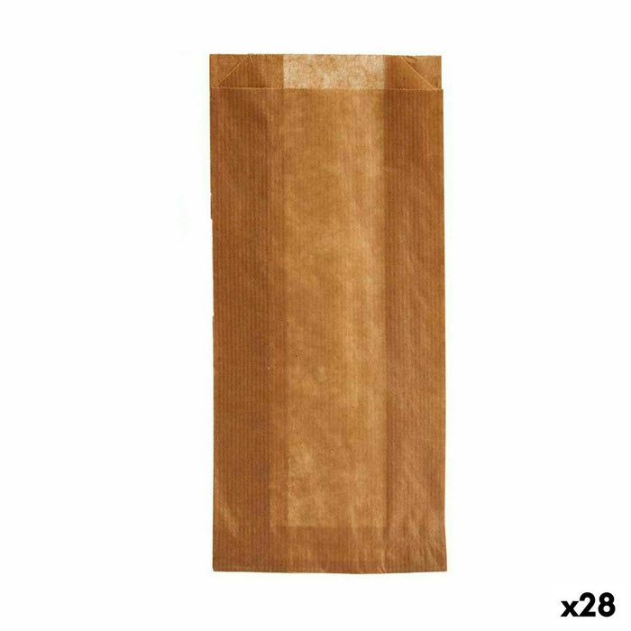 Set de Bolsas Reutilizables para Alimentos Compostable 10 x 34 cm Marrón Celulosa (28 Unidades)