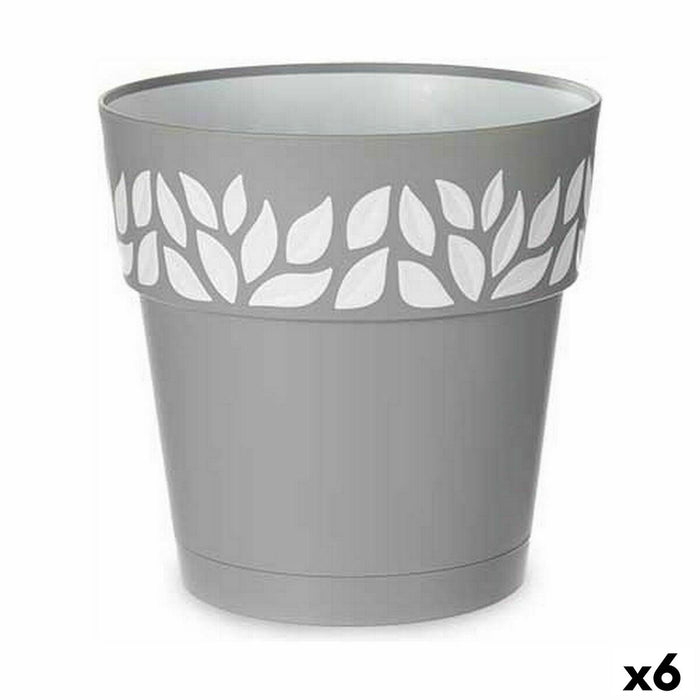 Self-watering flowerpot Stefanplast Cloe Grey Plastic 25 x 25 x 25 cm (6 Units)