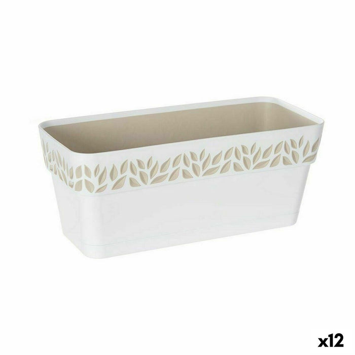 Jardinera Autorriego Stefanplast Cloe Blanco Plástico 13,3 x 12,3 x 29,3 cm (12 Unidades)