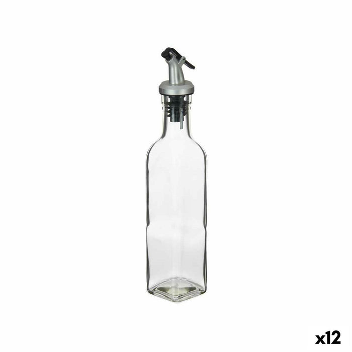 Aceitera Transparente Vidrio Acero 250 ml (12 Unidades)