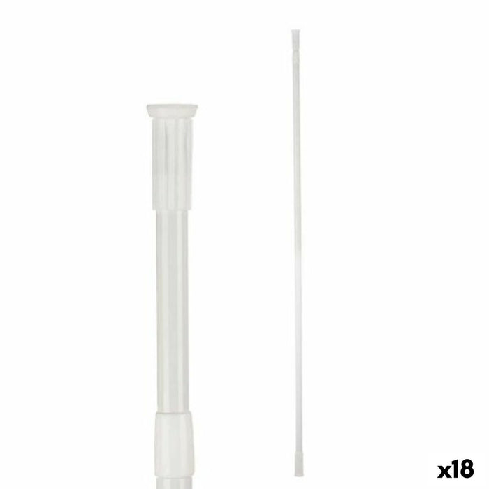 Extendable bar For shower White Aluminium 260 x 2,2 x 2,2 cm (18 Units)